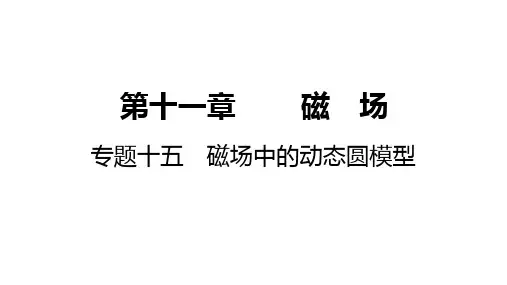 2025高考物理总复习磁场中的动态圆模型