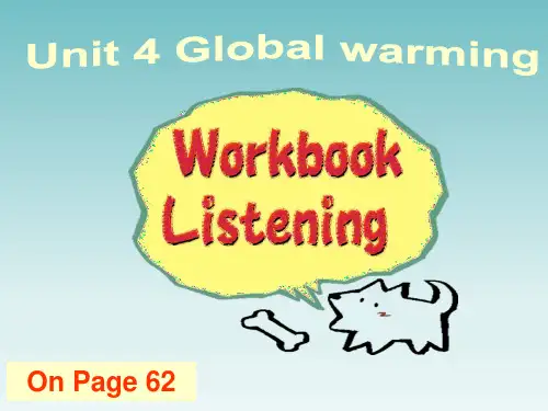 人教版高中英语选修六Unit4 Workbook-Listening课件