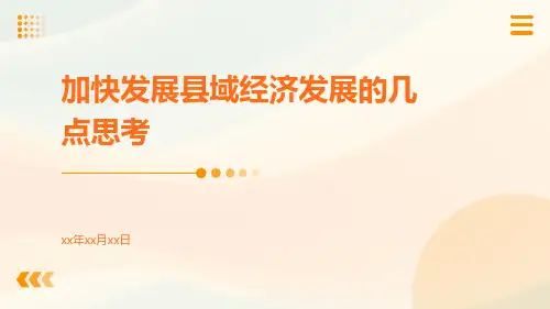 加快发展县域经济发展的几点思考
