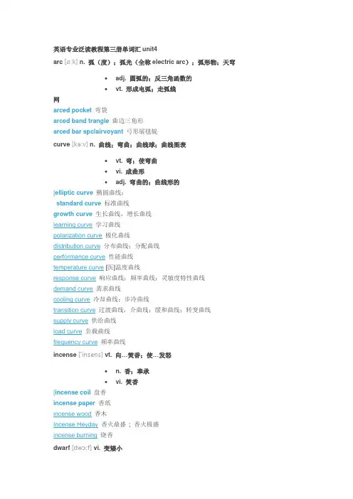 英语专业泛读教程第三册单词汇unit9汇编