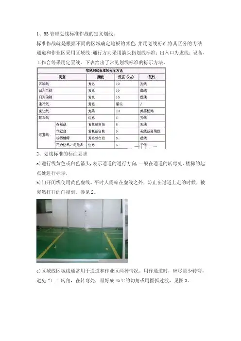 车间5S管理划线标准