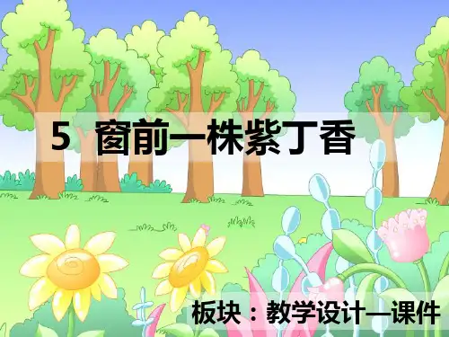 5 窗前一株紫丁香_课件