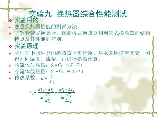 空气-水换热器换热性能的测试实验