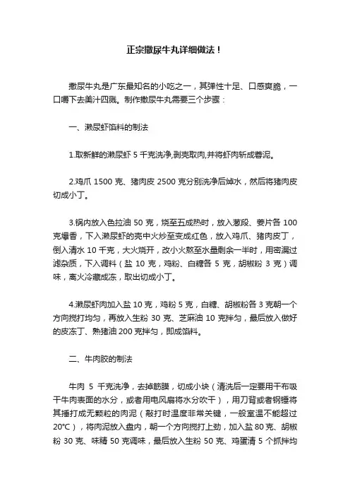正宗撒尿牛丸详细做法！