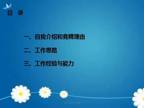 项目总岗位竞聘PPT课件