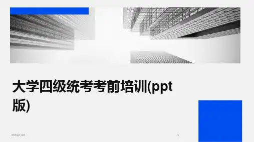 2024版大学四级统考考前培训(ppt版)