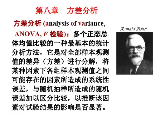 数理统计14(方差分析)