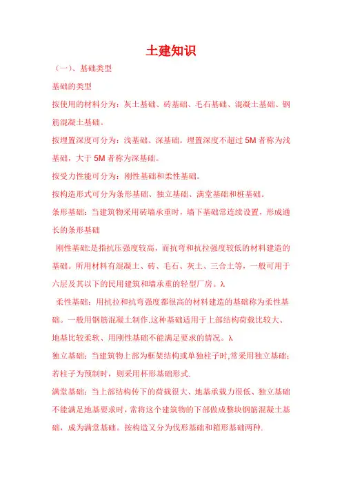 土建施工的入门基础知识