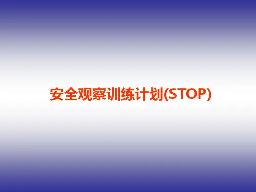 安全观察训练计划(STOP)