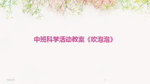 中班科学活动教案《吹泡泡》-2024鲜版