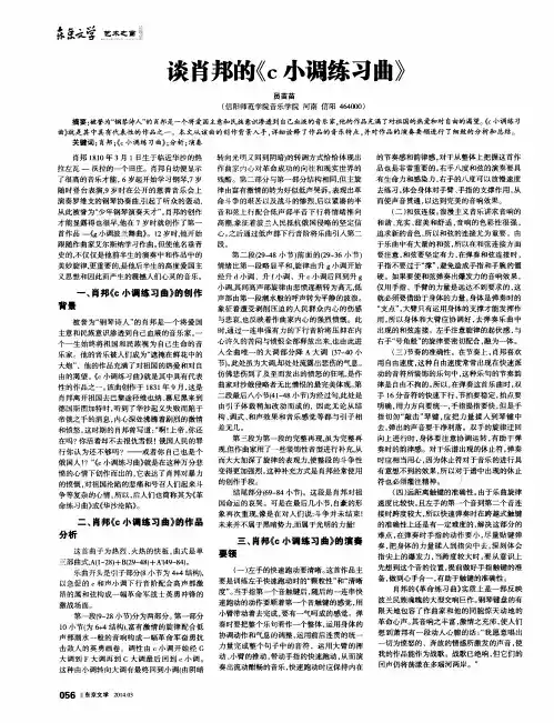谈肖邦的《c小调练习曲》