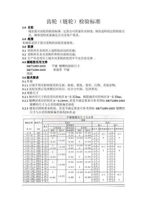 齿轮检验标准