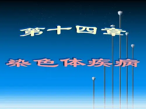 染色体疾病ppt课件