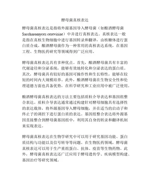 酵母菌真核表达