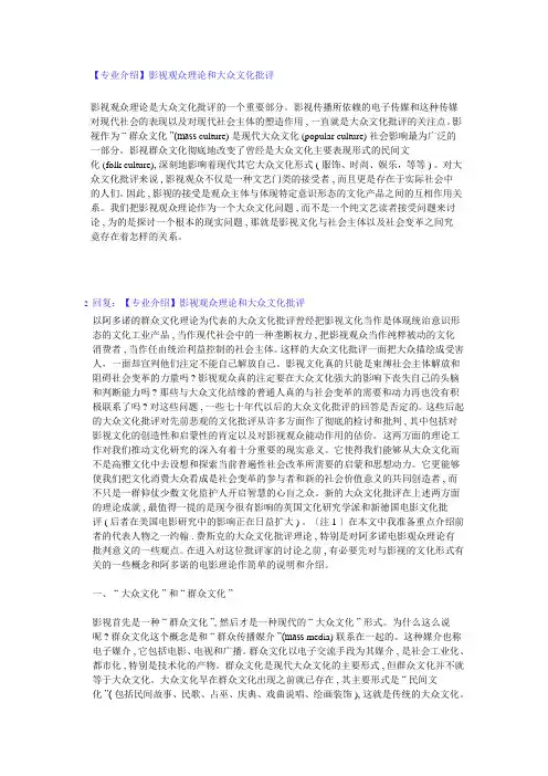 影视观众理论