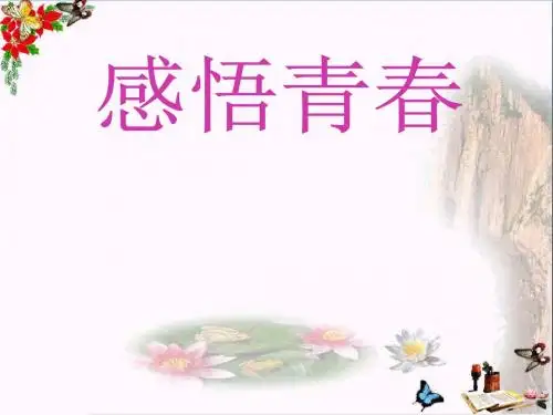 【初中政治】感悟青春ppt优秀课件2