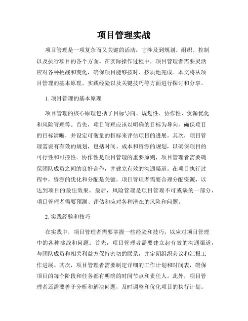 项目管理实战