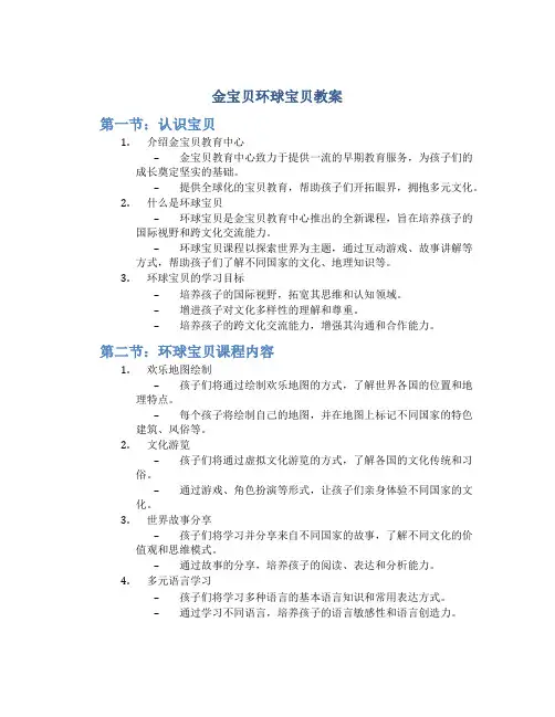 金宝贝环球宝贝教案