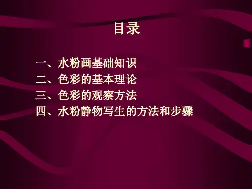 水粉静物教案ppt课件