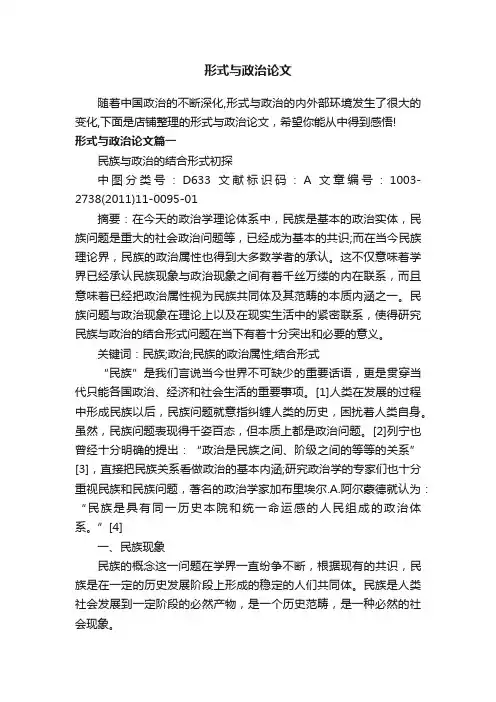 形式与政治论文