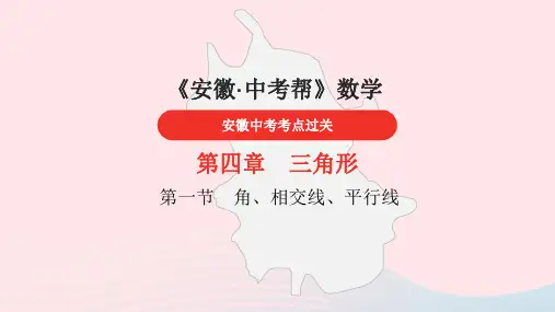 安徽省2023中考数学第4章三角形课件