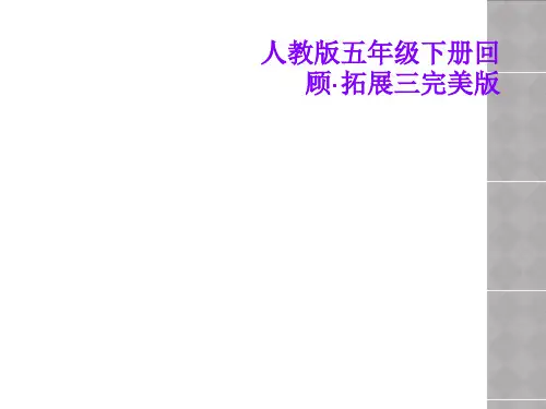人教版五年级下册回顾·拓展三完美版