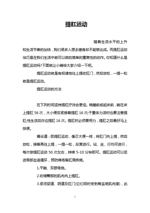 提肛运动