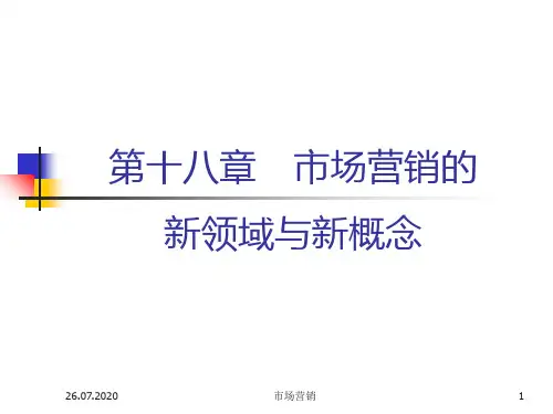 人大市场营销学Ch18 市场营销的新领域与新概念PPT课件