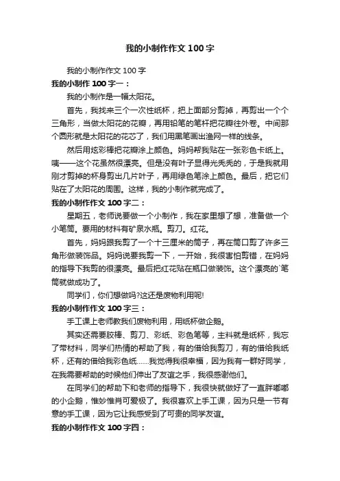 我的小制作作文100字