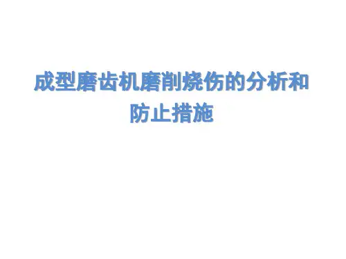 成型磨齿机磨削烧伤的分析