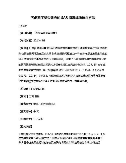 考虑速度聚束效应的SAR海浪成像仿真方法