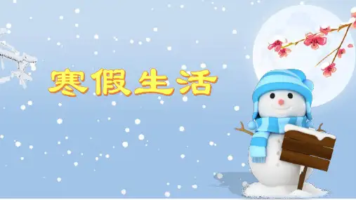 小学生寒假生活计划表PPT模板