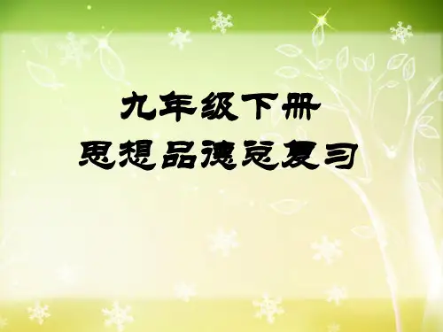 《九年级下册思想品德总复习》课件5