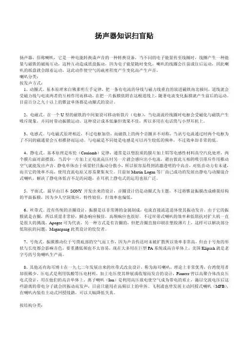 喇叭知识全解