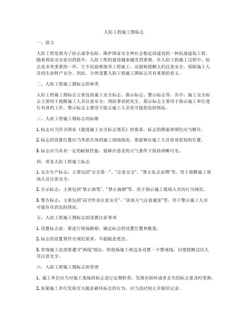 人防工程施工图标志