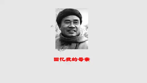 17《我的母亲》课件(共22张ppt) 2022—2023学年高教版中职语文基础模块上册