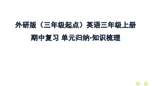 期中复习单元归纳知识梳理(课件)英语六年级上册