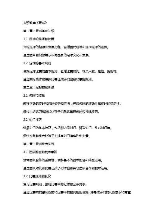 大班教案《足球》