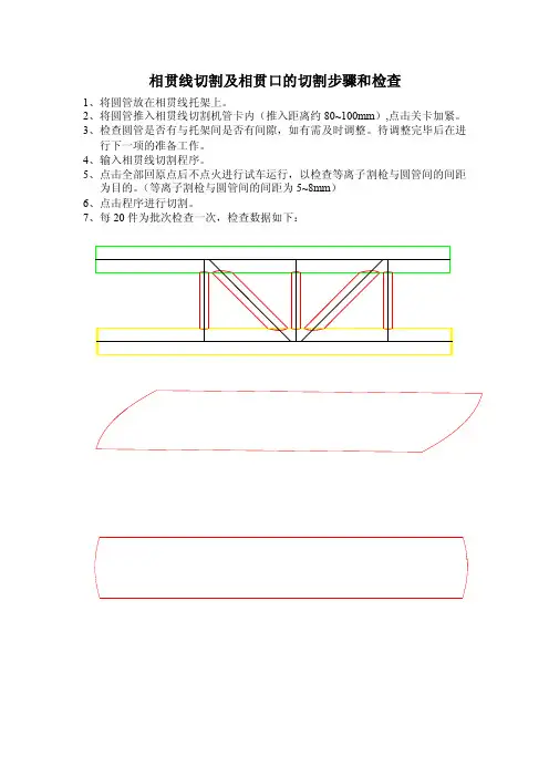 相贯线切割及相贯口的切割步骤和检查