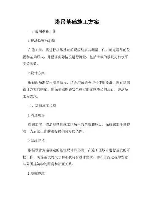 塔吊基础施工方案