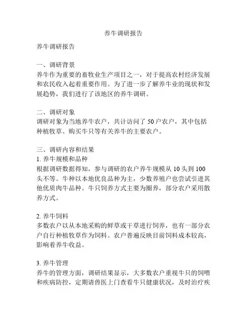 养牛调研报告