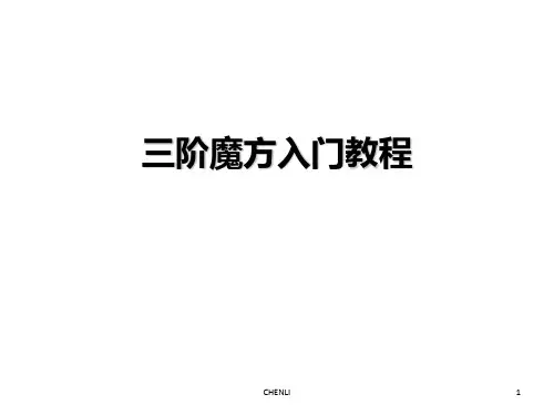 三阶魔方入门教程PPT课件
