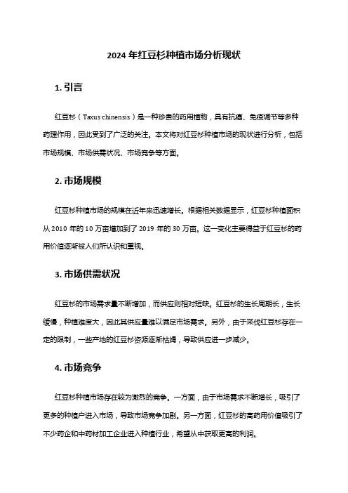 2024年红豆杉种植市场分析现状