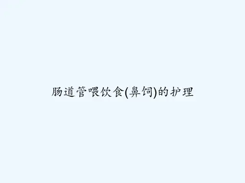 肠道管喂饮食(鼻饲)的护理 PPT
