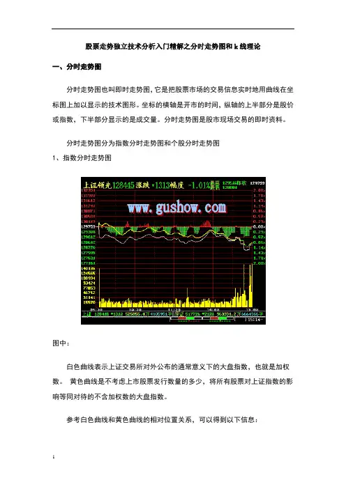 股票走势技术分析精解之分时走势图和k线理论