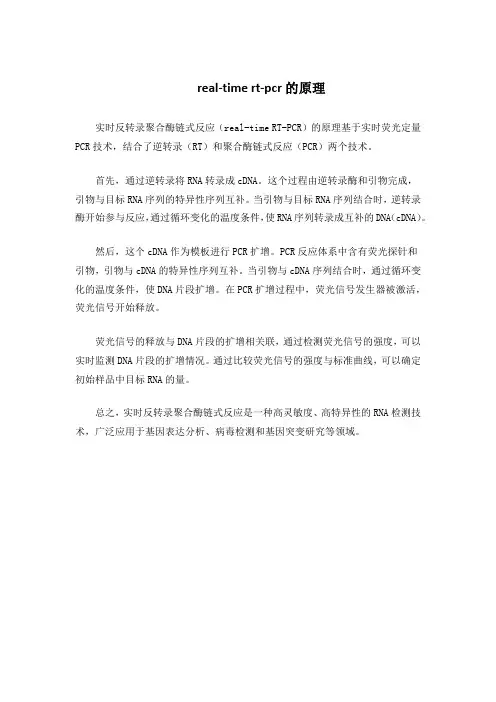 real-time rt-pcr的原理