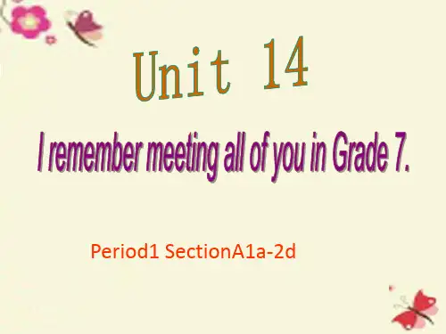 九年级英语全册 Unit 14 I remember meeting all of y