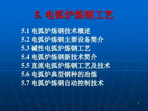电炉炼钢(炼钢工艺学)PPT课件