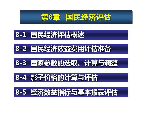 第8章 项目国民经济评估