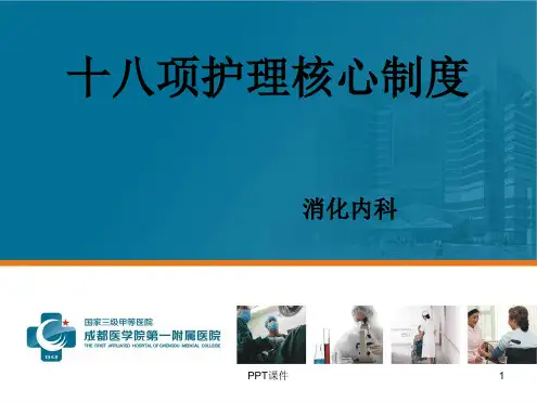 十八项护理核心制度最新PPT课件